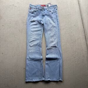 Y2K Womens Lightwash Distressed Big Star Flary Denim 30 x 30